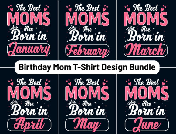 Birthday Mom Design: Graphics & Print Templates