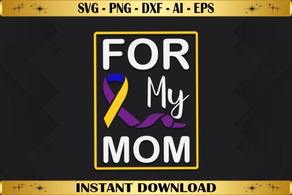 For My Mom Bladder Cancer Ribbon: Graphics for T-Shirt Designs