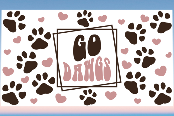 Go Dawgs Dog Mama 20oz Libbey Wrap: Graphics & Print Templates