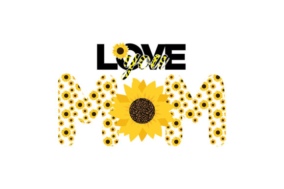 Love You Mom T Shirt Design: Graphics & Print Templates