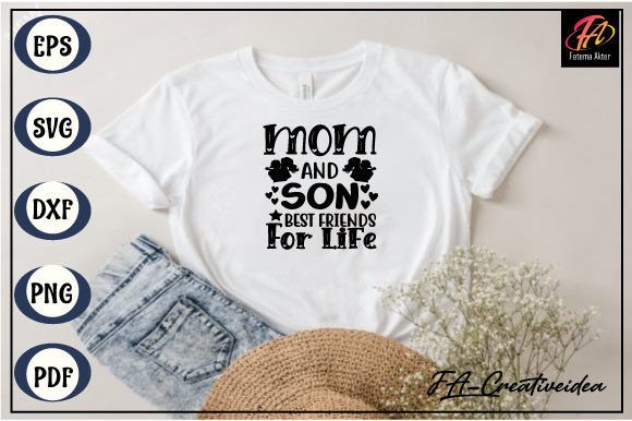 Mom and Son SVG: Graphics for T-Shirt Designs