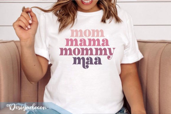 Mom Mama Maa Retro Graphics for T-Shirt Designs