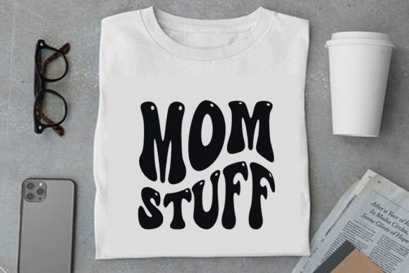 Retro Tote Bag Design: Mom Stuff Graphics & T-Shirt Designs